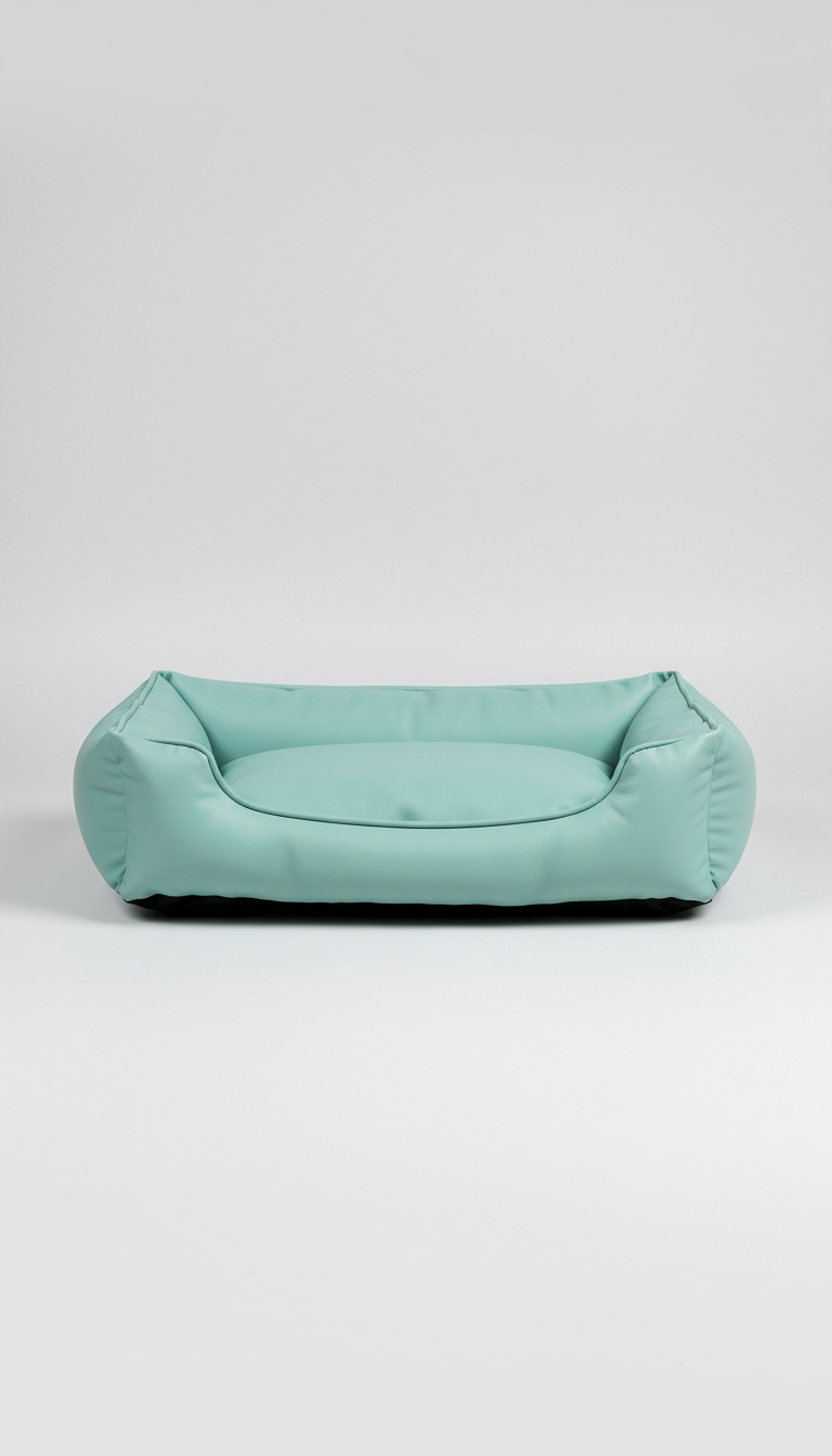 Mint aqua geometric pet bed
