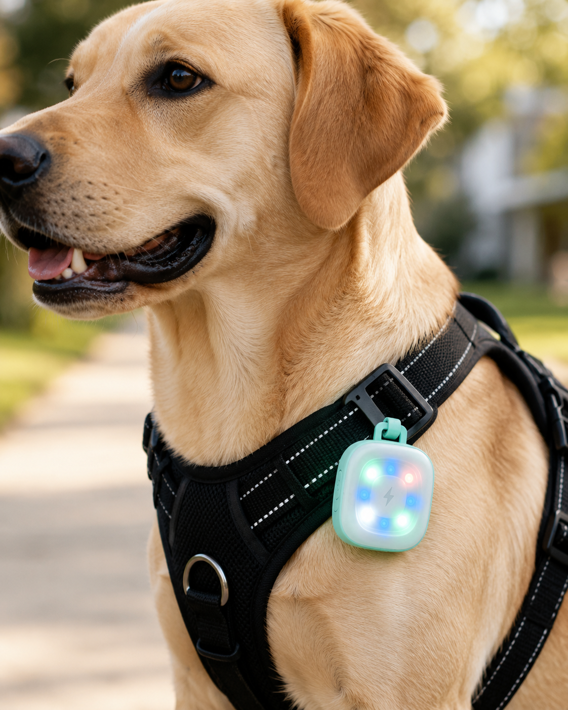 USB Rechargeable LED Safety Light for Dogs