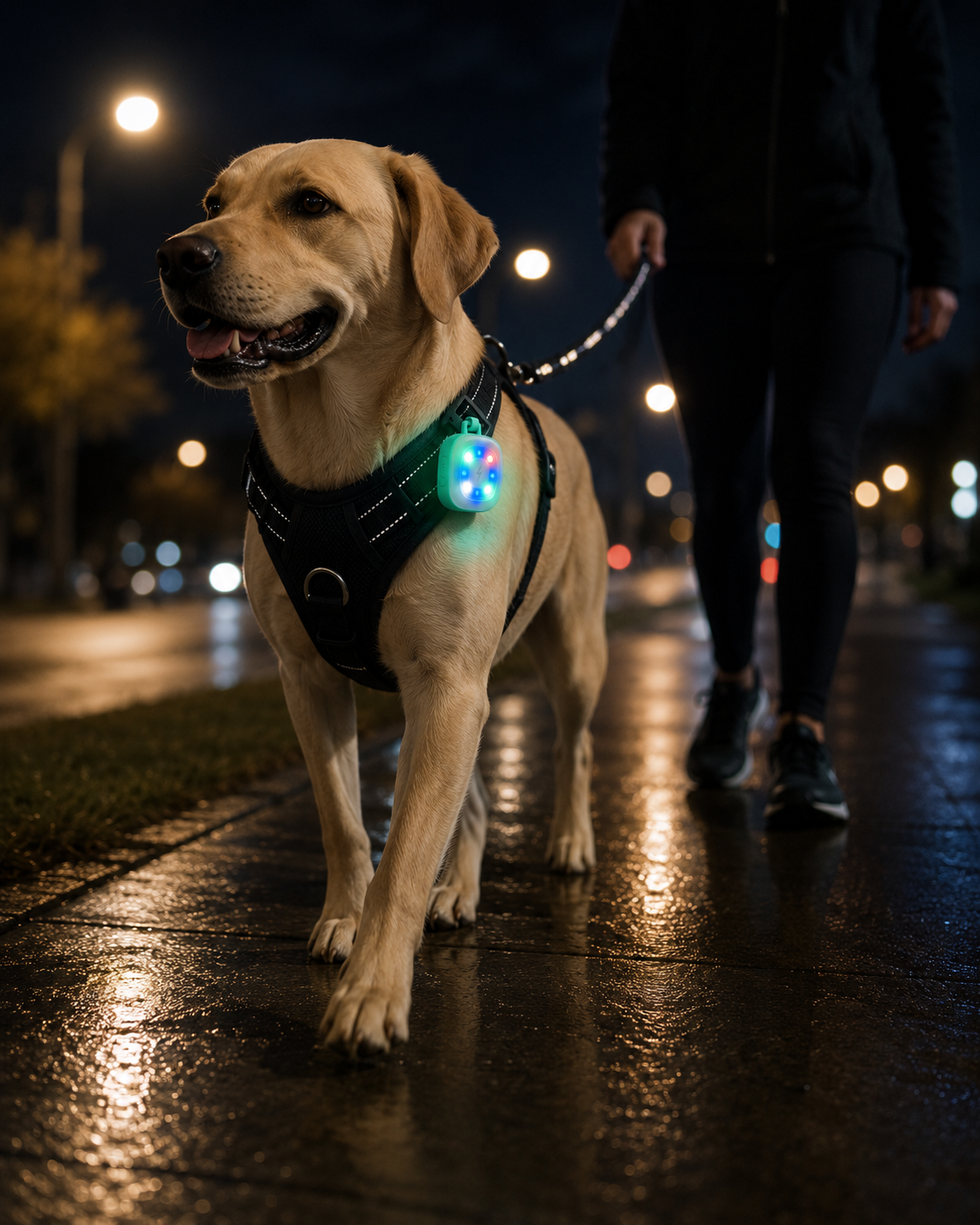 USB Rechargeable LED Safety Light for Dogs